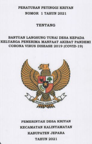 PERPET NO 1 TAHUN 2021 TENTANG BLT DD DESA KRIYAN