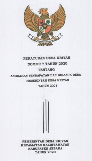 Perdes no 7 tahun 2020 tentang APBDes tahun 2021