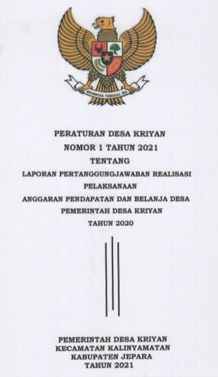 PERDES NO 1 TAHUN 2021 TENTANG REALISASI APBDES 2020